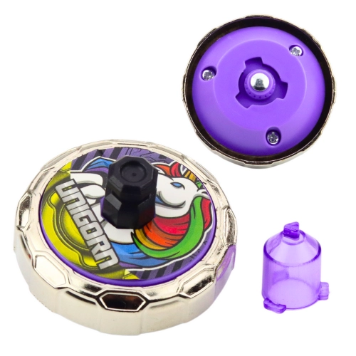 Flying Disc Unicorn Spinner Launcher Set Purple