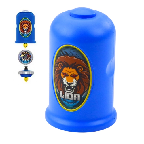 Flying Disk Lion Spinner Launcher Set Blue
