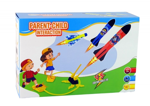 Foam Rocket Launcher Pump Set Yellow Garden