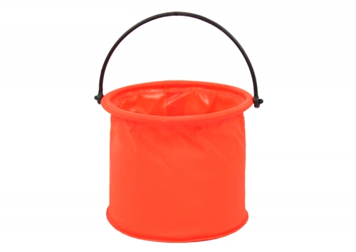 Folding Bucket Multifunctional PVC For Water Orange