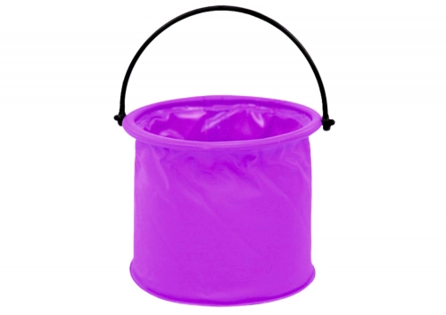 Folding Bucket Multifunctional PVC For Water Purple