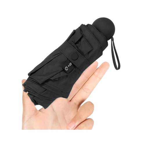 Folding Pocket Umbrella with UV Protection UPF 50+ Black Case 90 cm