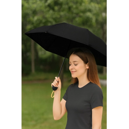 Folding Pocket Umbrella with UV Protection UPF 50+ Black Case 90 cm