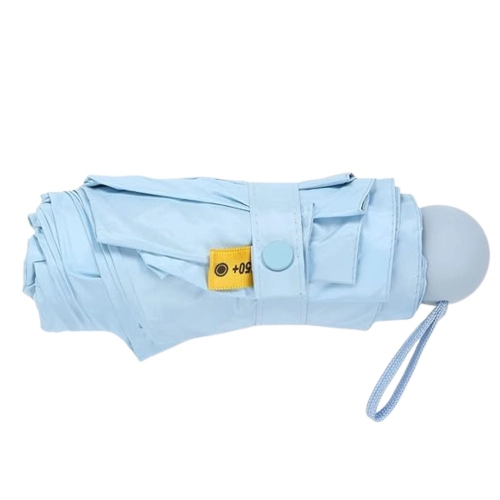 Folding Pocket Umbrella with UV Protection UPF 50+ Case Blue 90 cm