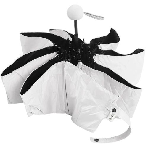 Folding Pocket Umbrella with UV Protection UPF 50+ Case Gray 90 cm