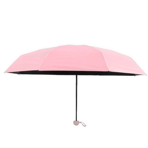 Folding Pocket Umbrella with UV Protection UPF 50+ Pink Case 90 cm