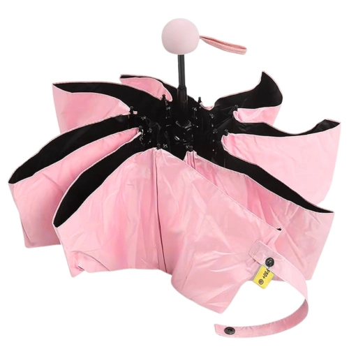 Folding Pocket Umbrella with UV Protection UPF 50+ Pink Case 90 cm