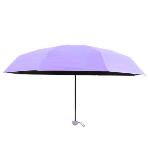 Folding Pocket Umbrella with UV Protection UPF 50+ Purple Case 90 cm