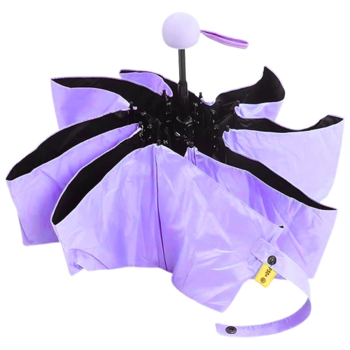 Folding Pocket Umbrella with UV Protection UPF 50+ Purple Case 90 cm