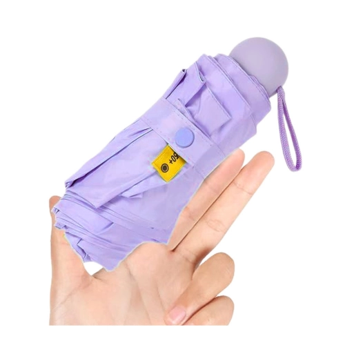 Folding Pocket Umbrella with UV Protection UPF 50+ Purple Case 90 cm
