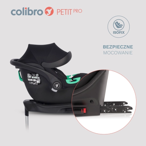 Colibro Petit Pro Onyx + Isofix bāze Bērnu autosēdeklis 0-13 kg