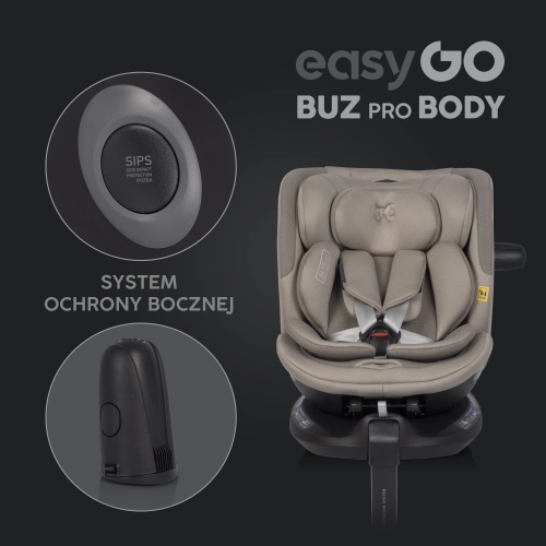 EasyGo Buz Pro Body Taupe Bērnu autosēdeklis 0-36 kg