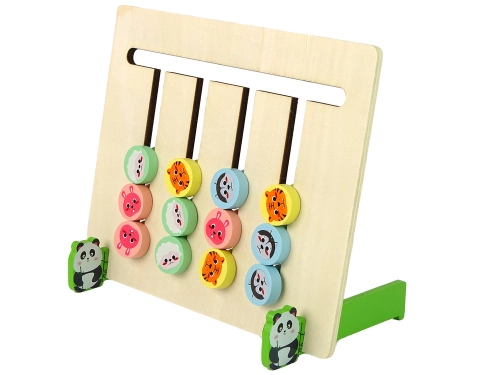 Four Colours Animals Two-Sided Puzzle Wooden Educational Game