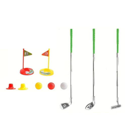Golf Set for Kids Clubs Balls Flags Coasters 48pcs