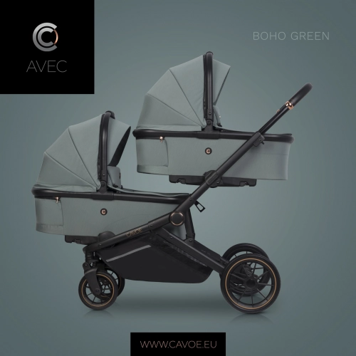 Gondola do wózka dziecięcego Cavoe Avec Boho Green