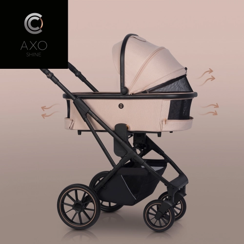 Gondola do wózka dziecięcego Cavoe Axo Shine Flamingo