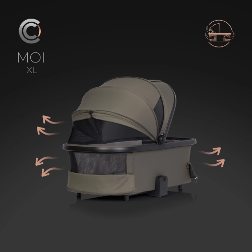 Gondola do wózka dziecięcego Cavoe Moi XL Moss