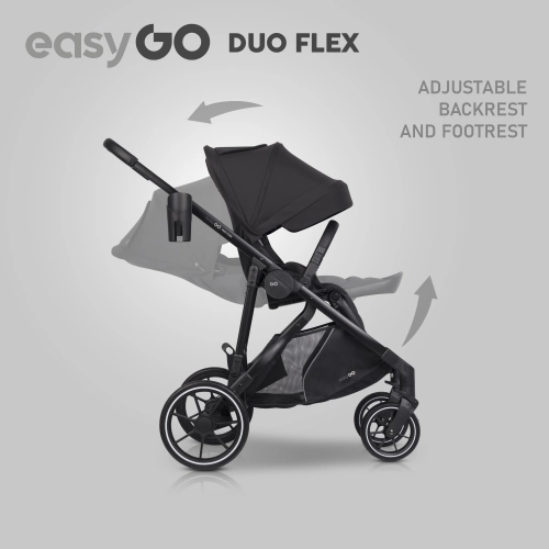 Gondola do wózka dziecięcego EasyGo Duoflex Ebony Black