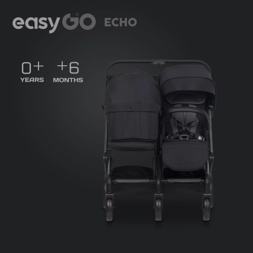Gondola miękka do wózka dziecięcego EasyGo Echo Ebony Black