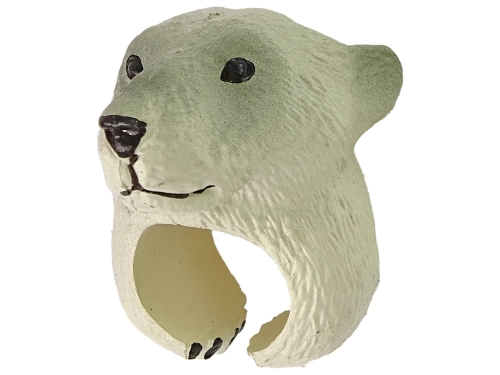 Hand Ring Educational Animals Bear White