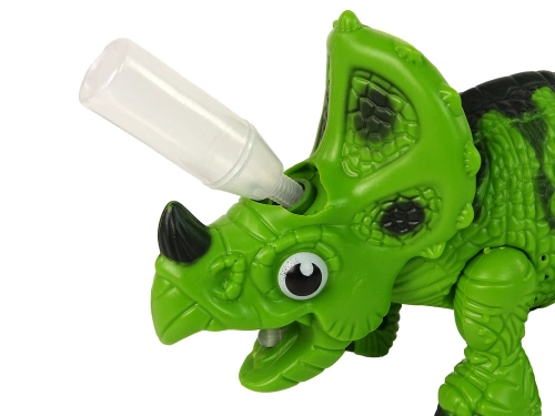 Interactive Dinosaur Triceratops Steam Water Sound Green