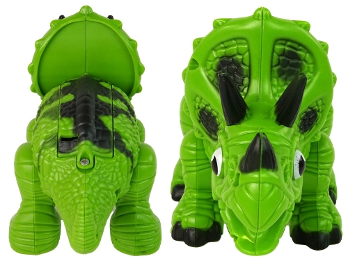 Interactive Dinosaur Triceratops Steam Water Sound Green