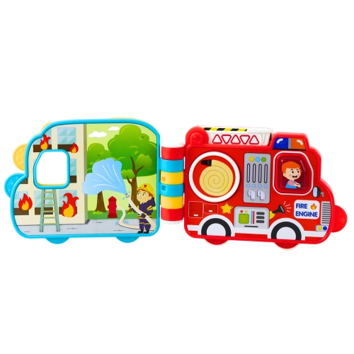 Interactive Educational Book Vehicles Lights Sounds Moving Elements