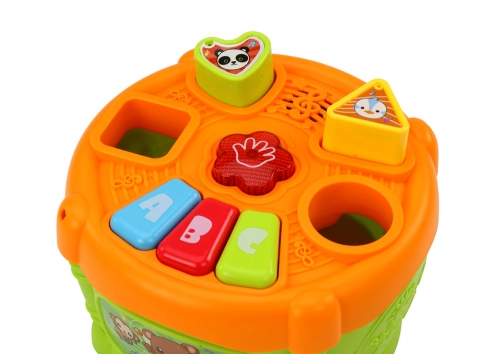 Interactive Educational Drum Shapes Green and Orange