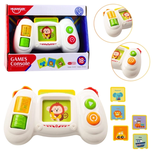 Interactive Educational Pad Console with Cards, Lights, and Sounds
