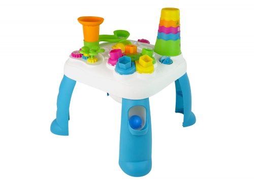 Interactive Educational Table Ball Sorter Slide Blue