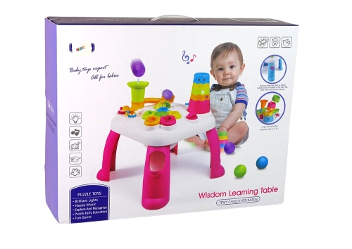 Interactive Educational Table Ball Sorter Slide Blue