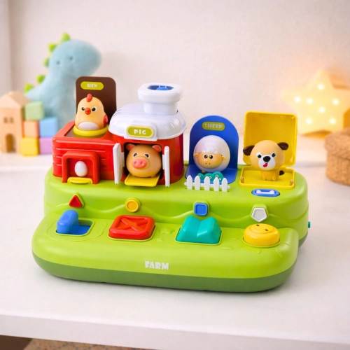 Interactive Educational Toy for Toddlers - Pop-Up Animals Farm