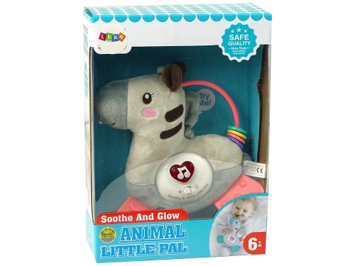 Interactive Educational Zebra Grey Sound Melodies Teether Rattle