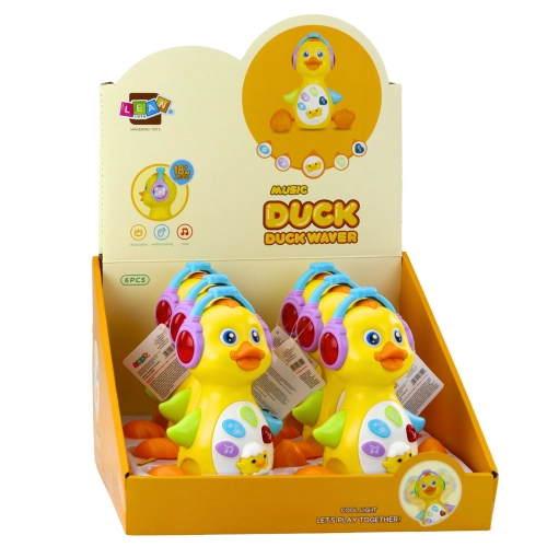 Interactive Musical Duck for Toddlers Moves Lights Yellow
