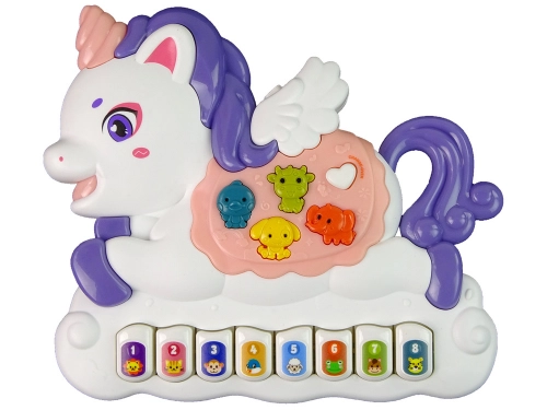 Interactive Piano Unicorn Sound Animals Vehicle Sounds Melodies White