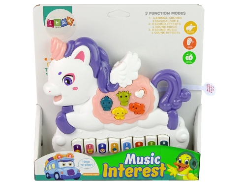 Interactive Piano Unicorn Sound Animals Vehicle Sounds Melodies White