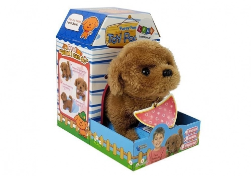 Interactive Puppy Battery Operated Brown Walks Moves His Tail Sound