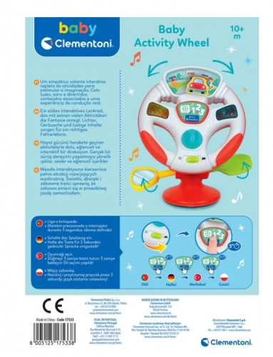 Interactive Talking Electronic Steering Wheel Polish and German Language Clementoni 17533
