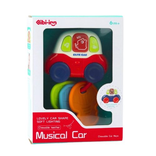 Interactive Toy Car with Teethers, Keys, Lights, Sounds
