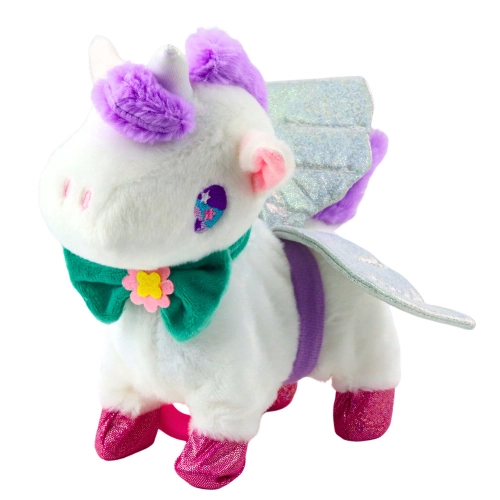 Interactive Unicorn on a Leash Walks Galloping Sounds Detachable Wings