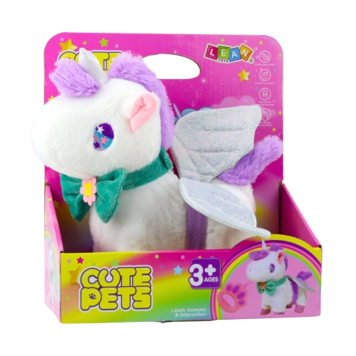 Interactive Unicorn on a Leash Walks Galloping Sounds Detachable Wings