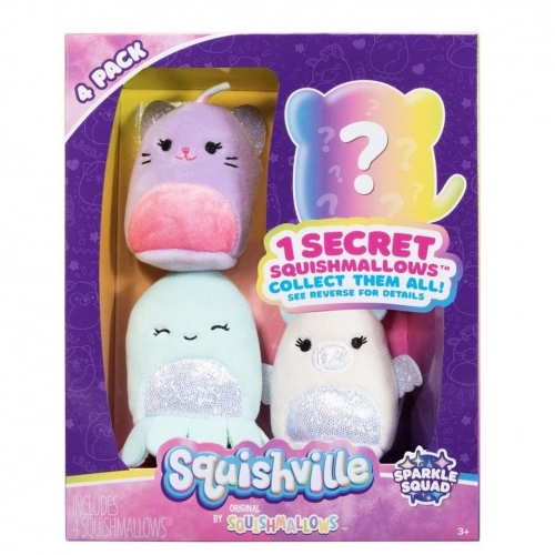 Jazwares - Squishville By Squishmallows Sparkle Squad 4 Pack / from Assort