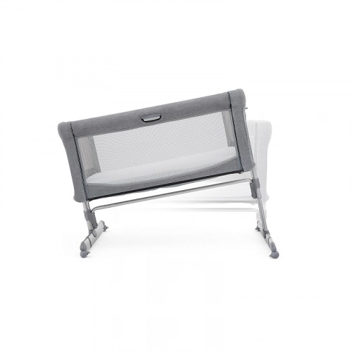 Joie Roomie Pelēks Flaneļa Gulta-manēža ar nolaižamu sānu