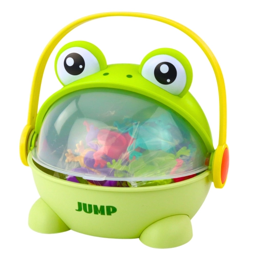 Jumping Frogs Arcade Game, 15-Frog Container, Green