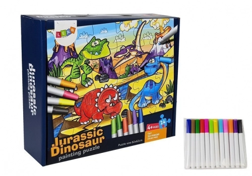 Jurassic Dinosaur Painting Puzzle 24 parts