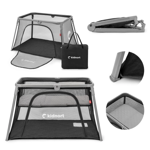 Kidnort Bleke Unique black Детская дорожная кроватка