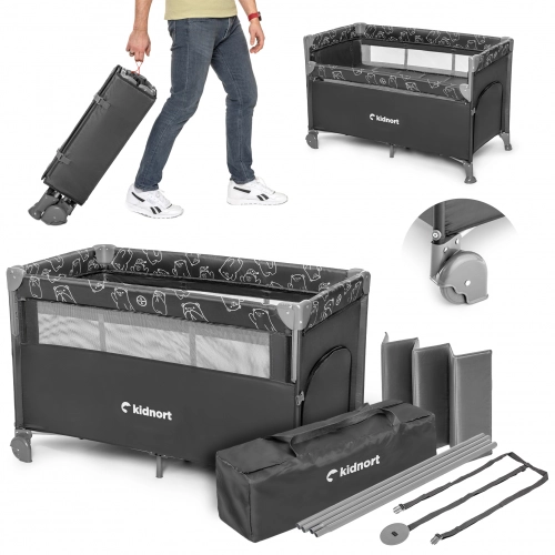 Kidnort Näste Oxford 210
Dark gry Детская дорожная кроватка