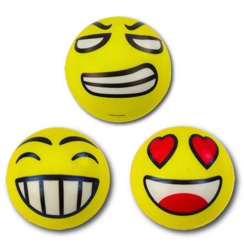 Kneading Bouncing Ball Foam Emoticon Yellow 10cm