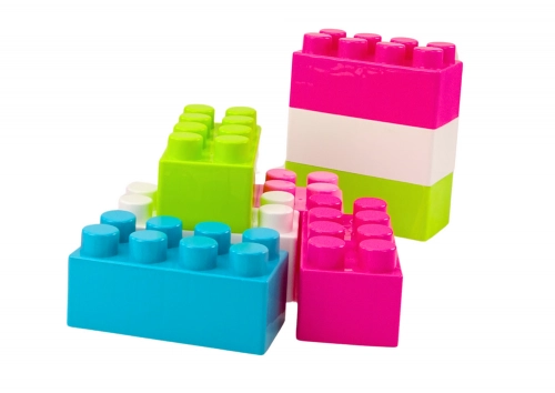 Large Construction Blocks in a Bag Colorful Stickers 20 El