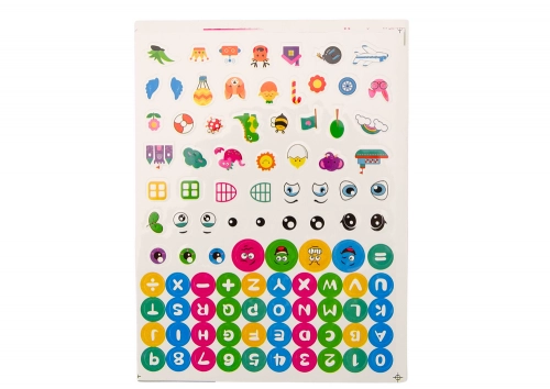 Large Construction Blocks in a Bag Colorful Stickers 20 El